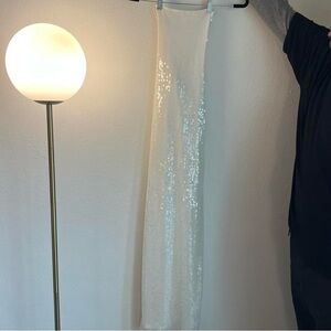 White Sequin Maxi Dress